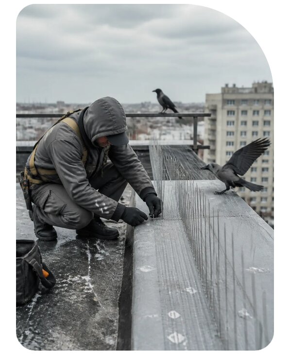Защита от ворон под ключ в Черняховске по цене от 5240 р. | Сенат-Чрх